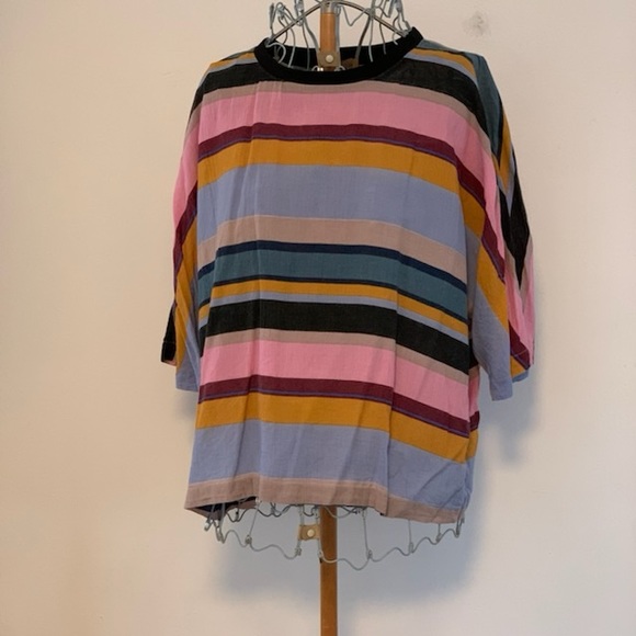 Size large polyester shirt. Measurements in photo. - Picture 1 of 5